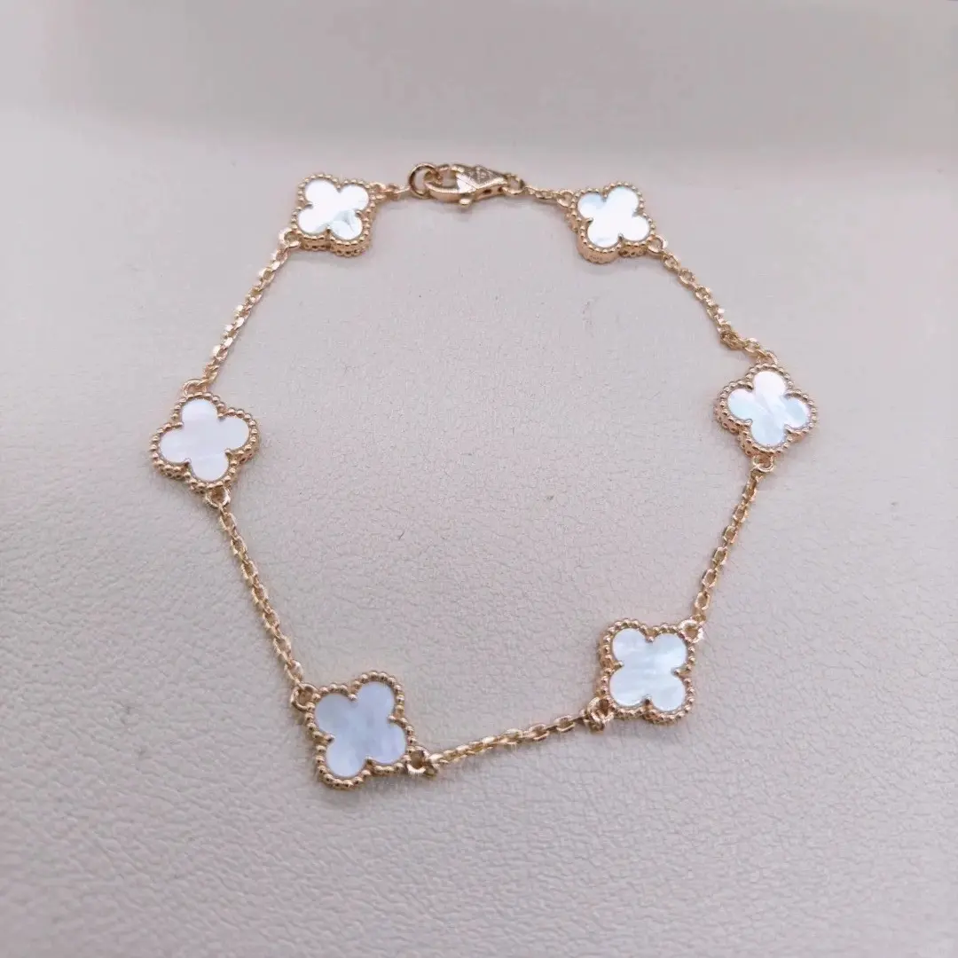 合金贝壳手链 3.0 精工版本 四叶草小六花手链