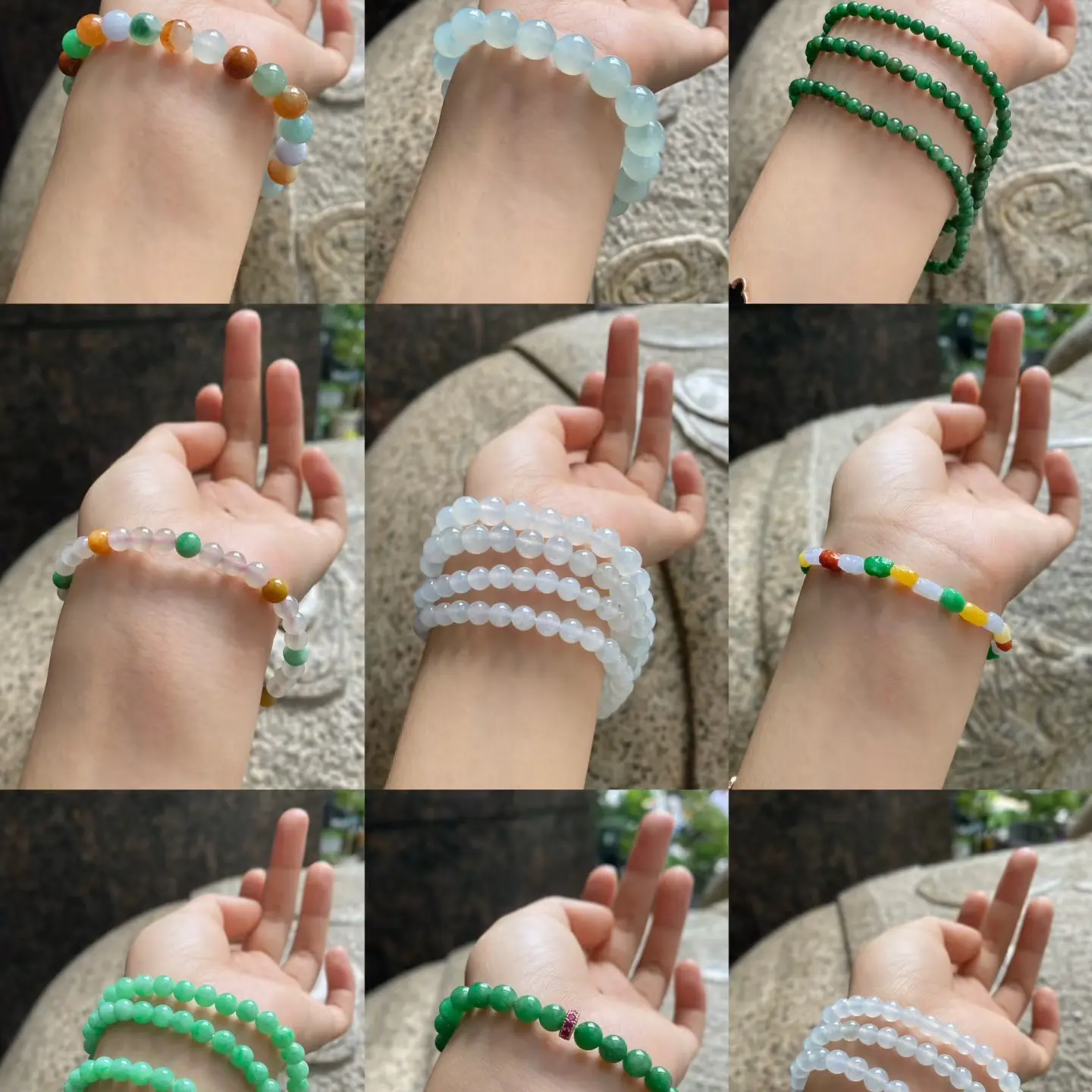 天然A货翡翠手串，改价链接(私下单拍无效)以主播介绍选品 