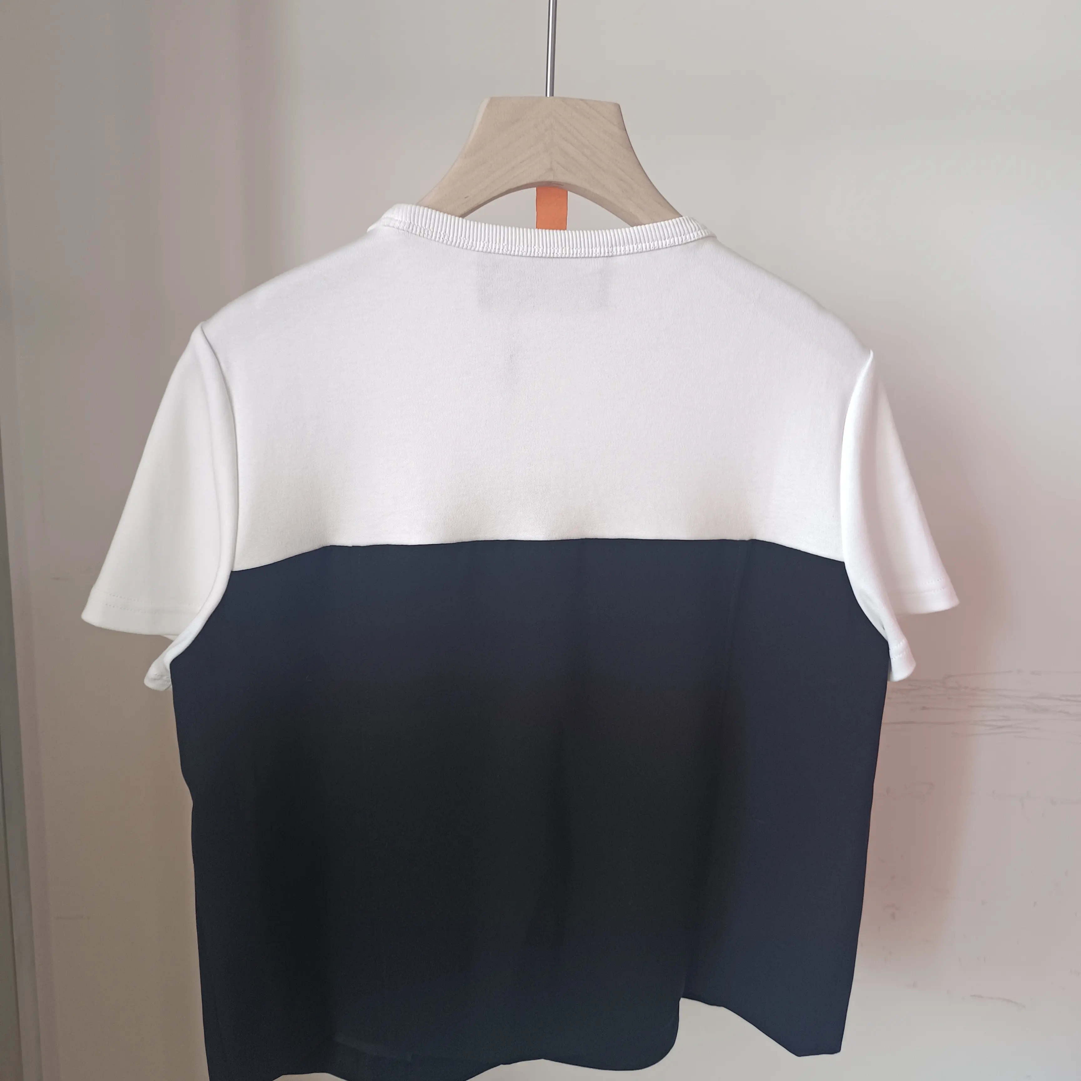 MASHAMA极简风常规款短袖圆领女T恤针织白色