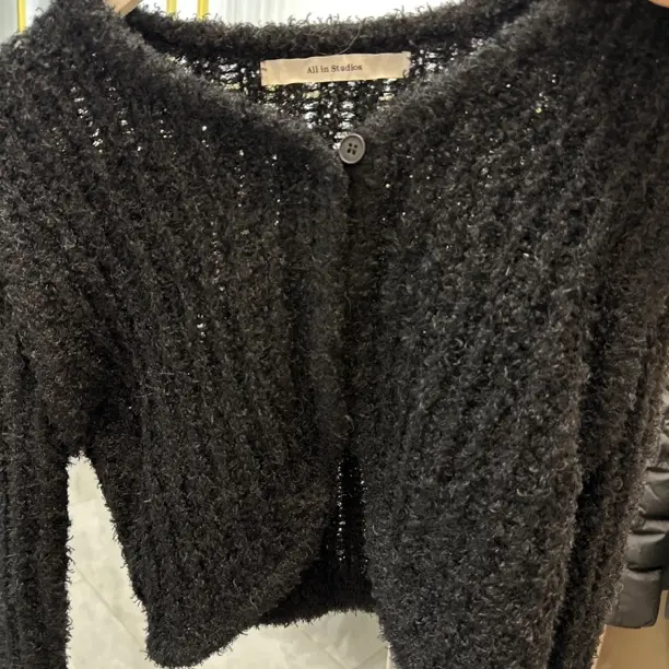 秋季毛针织开衫女法式名媛风短款长袖纯色慵懒风百搭外套厚款