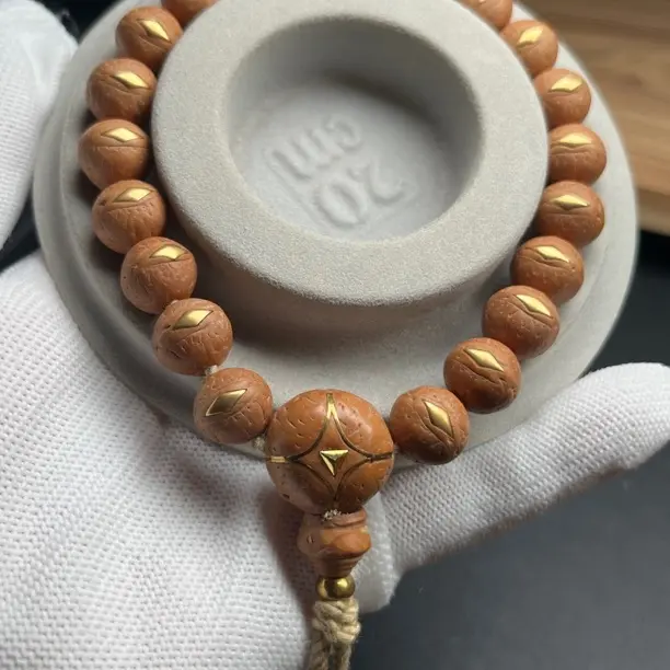 尼泊尔凤眼菩提精选手串12mm精工镶嵌慈悲眼