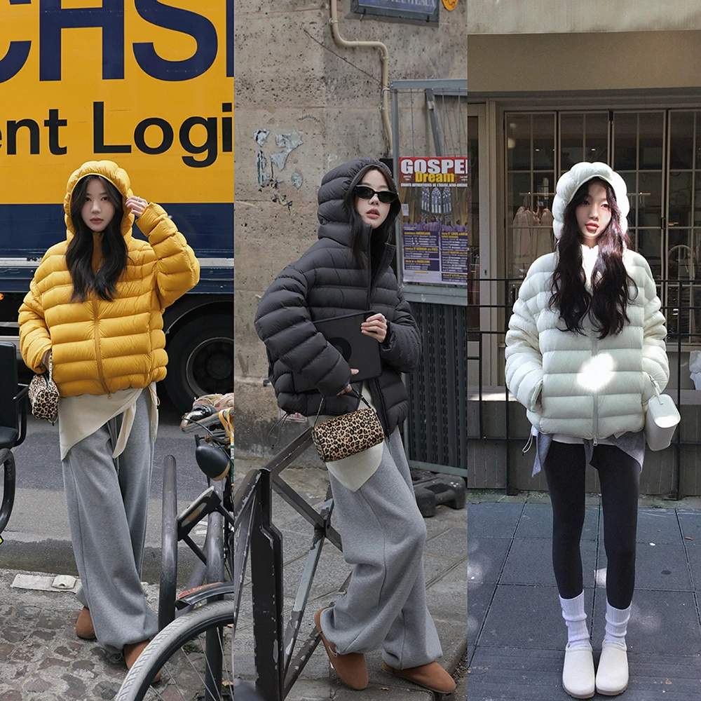 新款2025户外羽绒服时尚连帽加厚保暖男女外套1