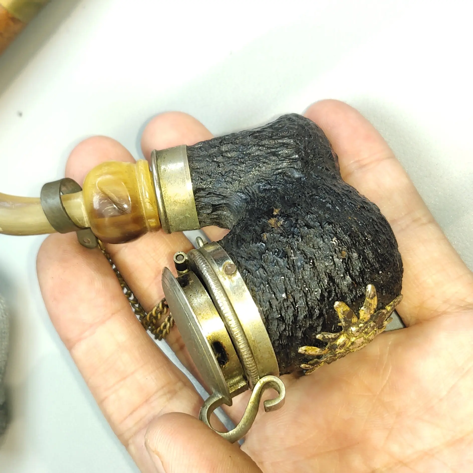 潘总专拍，骑士斗石楠木烟斗