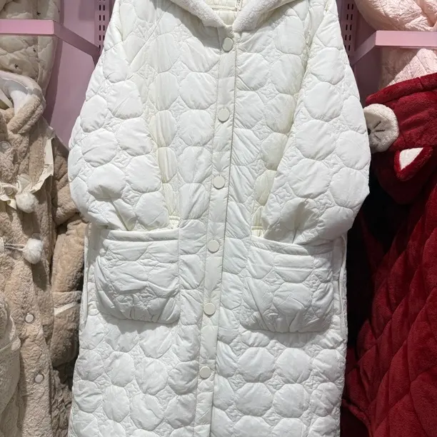 女士冬季三层加厚加绒羽绒时尚保暖家居服可外穿