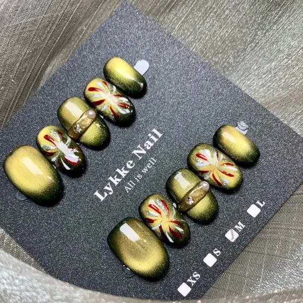 【下单备注编码】猫眼短款手工穿戴甲默认微瑕 No退No换 