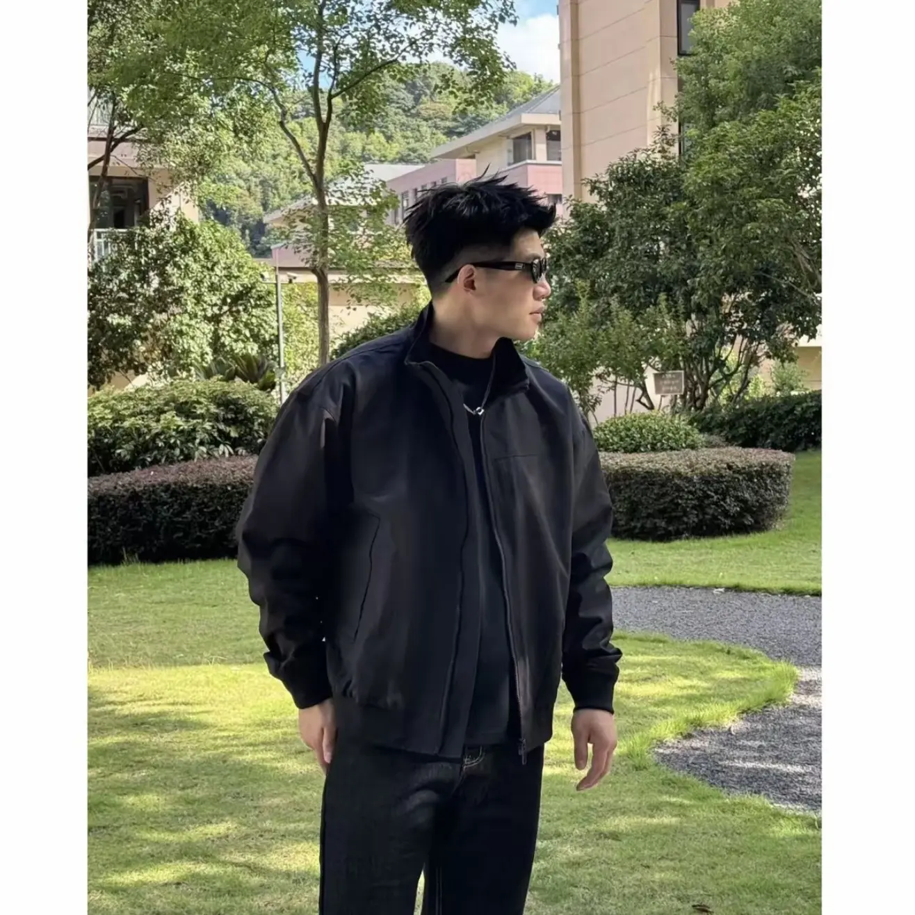 秋冬美式教练三防立领复古飞行夹克户外工装百搭外套