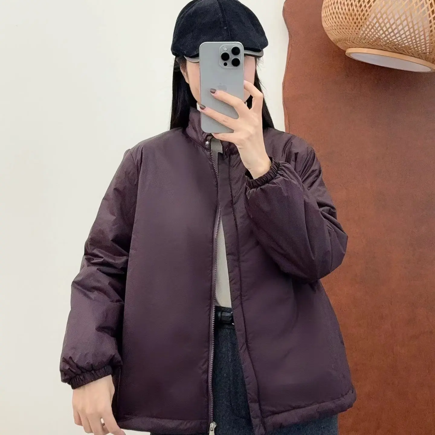 清货特简约轻薄款小棉服女2025秋冬新款宽松时尚显瘦百搭外套