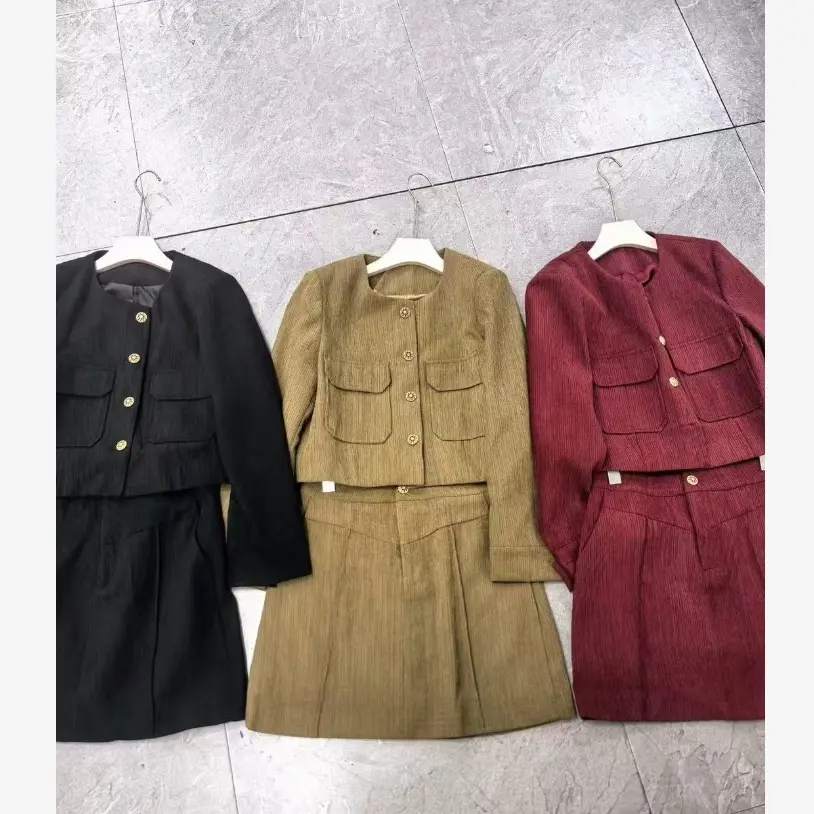 【花花家】短外套直下摆薄款百搭女装西装套装