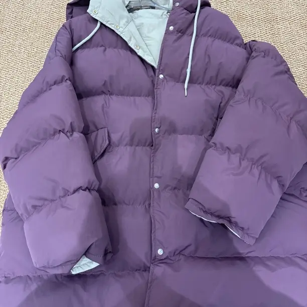 冬季韩版时尚宽松连帽加厚中长款百搭棉服外套