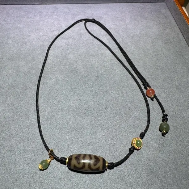 天然玛瑙多图腾藏风复古简约锁骨链挂件