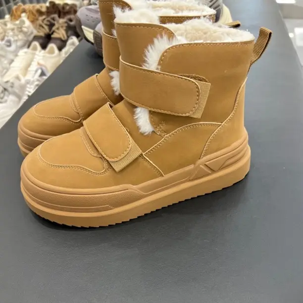 防滑保暖高帮鞋魔术贴韩版百搭时尚雪地靴厚底女鞋