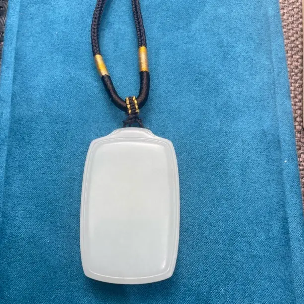 羊脂白玉平安无事牌男女款挂件玉牌