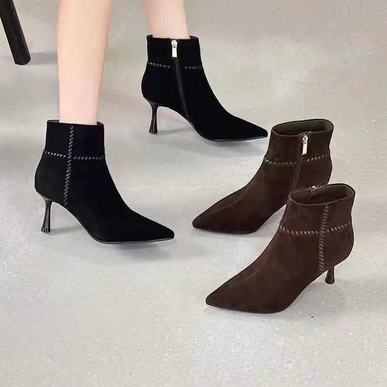 高蒂 新款法式复古时尚休闲靴女厚底短靴不累脚 54311-803