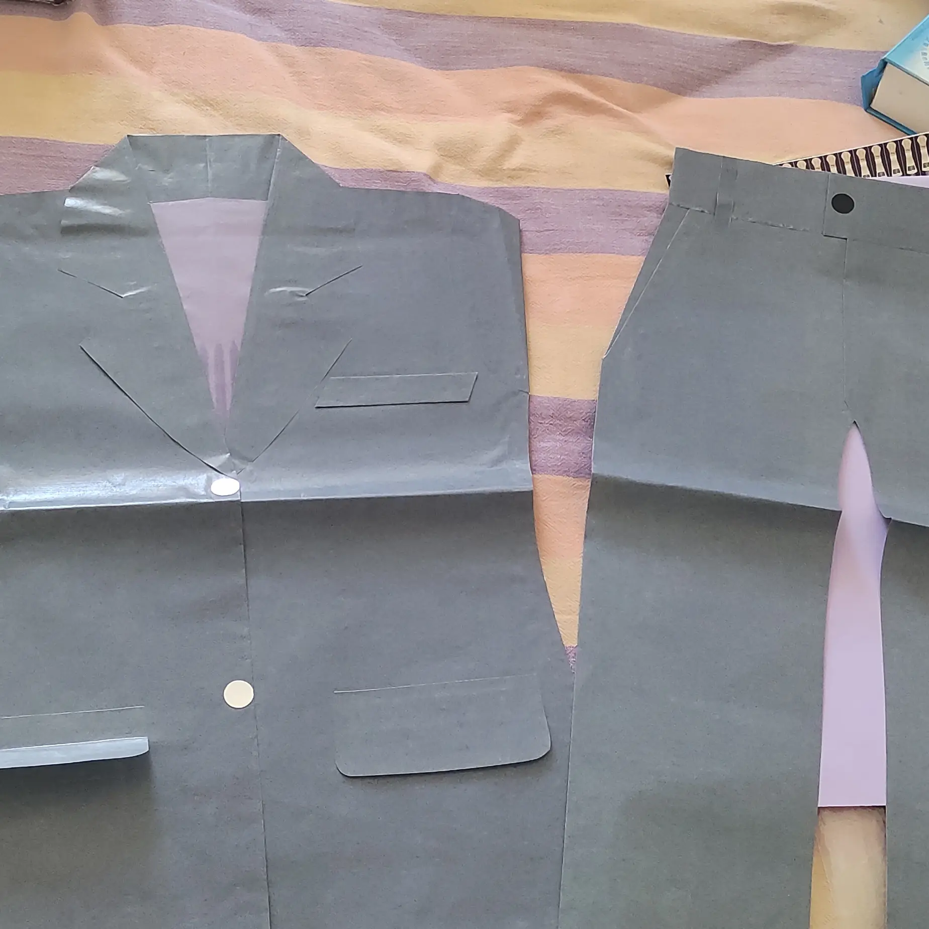 仿真板纸质西装挂里子套装