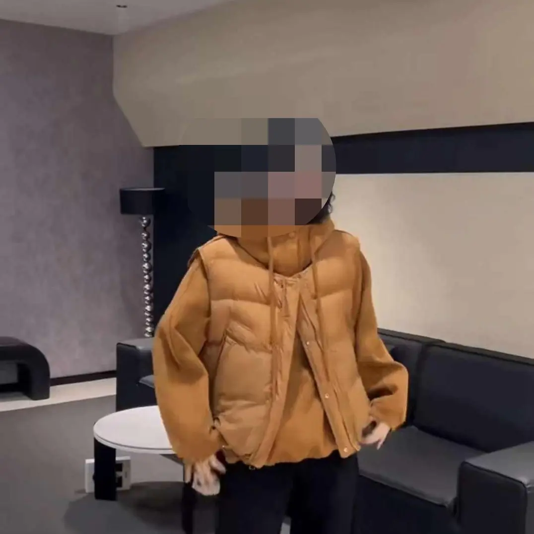 贵气时尚石墨烯马夹加绒连帽卫衣新款洋气显瘦两件套