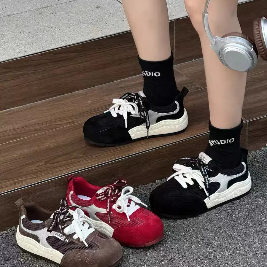 厚底时尚休闲风秋季德训鞋女款