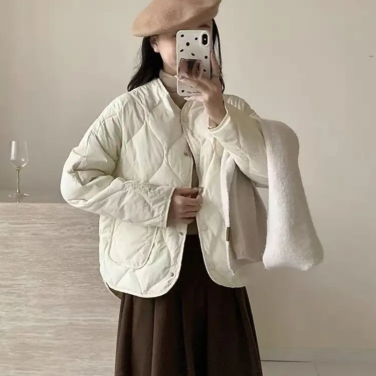 M·Y【韩系女主】薄款菱格羽绒服百搭