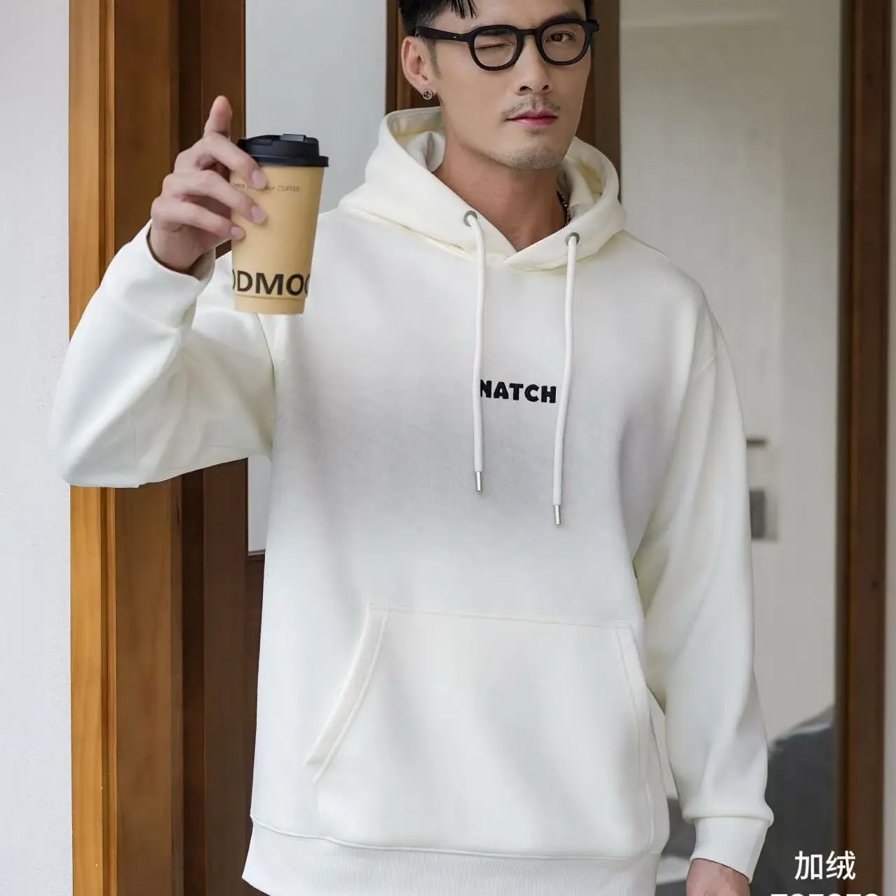 2025连帽卫衣潮流加绒加厚秋冬宽松休闲百搭长袖上衣帽衫705052