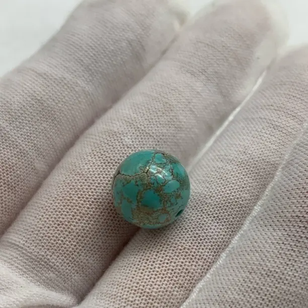 金线松单珠网花水草纹文玩配件顶珠饰品圆珠