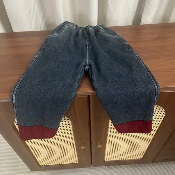 女童冬季新款加绒加厚直筒牛仔裤洋气韩版一体绒休闲裤