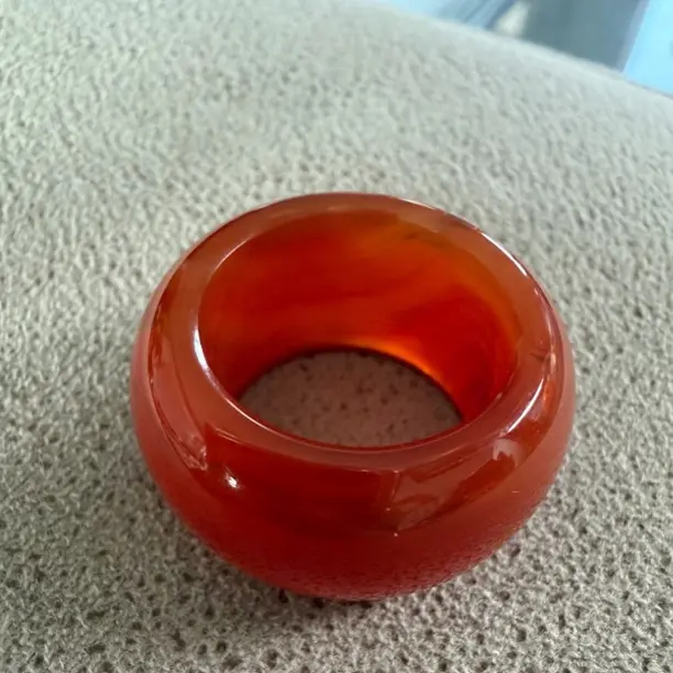 未镶嵌男女同款水滴聚财食指指环玉石饰品