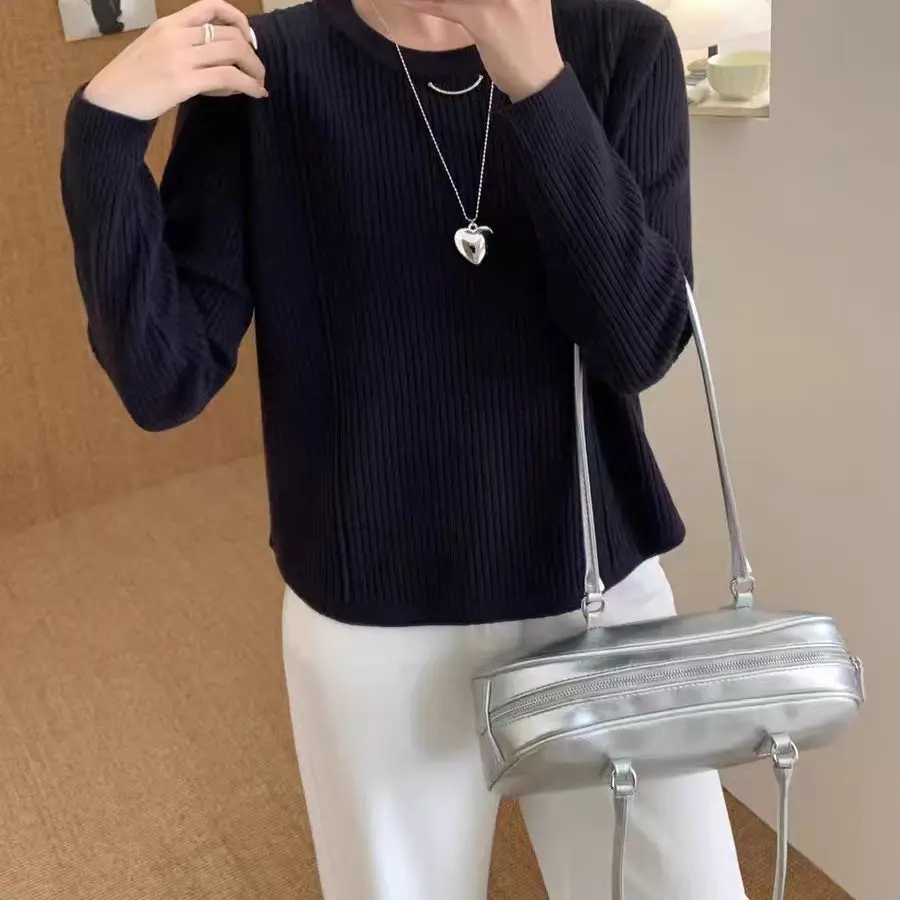 新款纯色针织披肩开衫女秋冬时尚百搭休闲上衣