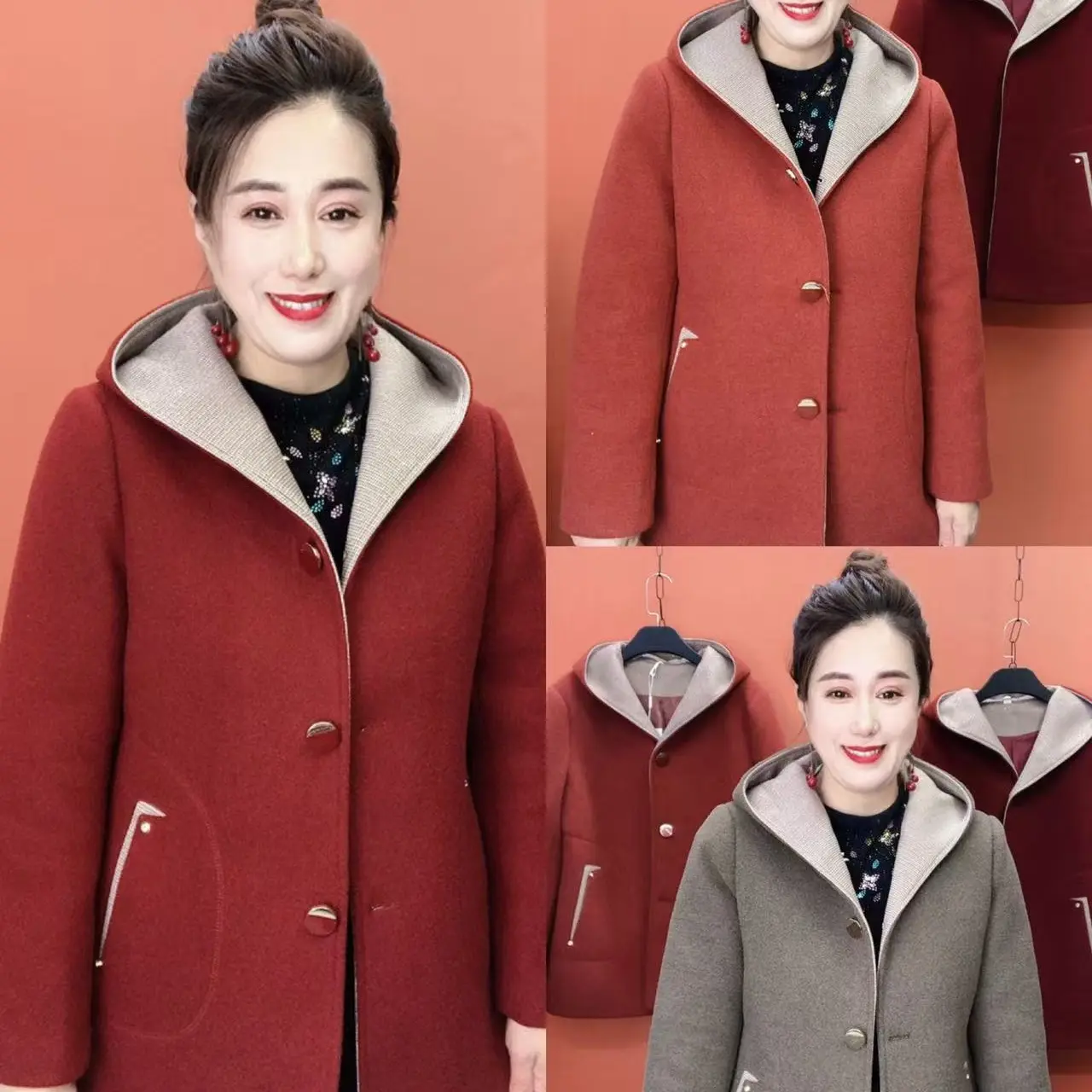 CHC连帽加厚挂里趁外套