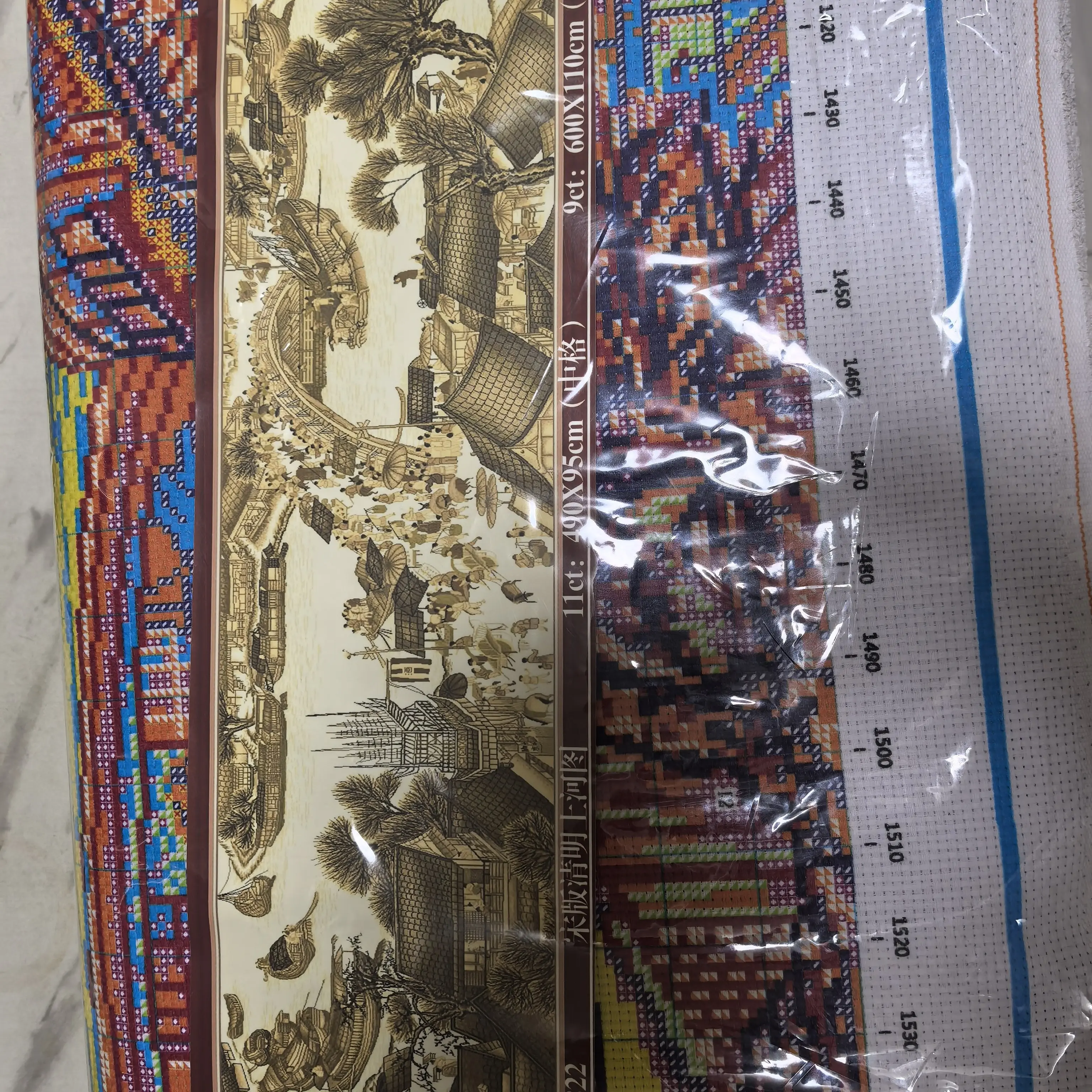 清明上河图十字绣  宋版无勾边 大格600✖️110