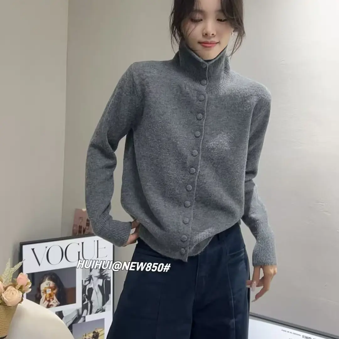 半高领自发热宽松显瘦百搭秋冬羊绒针织毛衣上衣