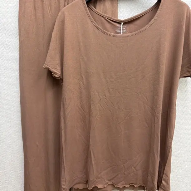 小贤外贸竹纤维女士可外穿简约法式风睡衣家居服9105卡其色