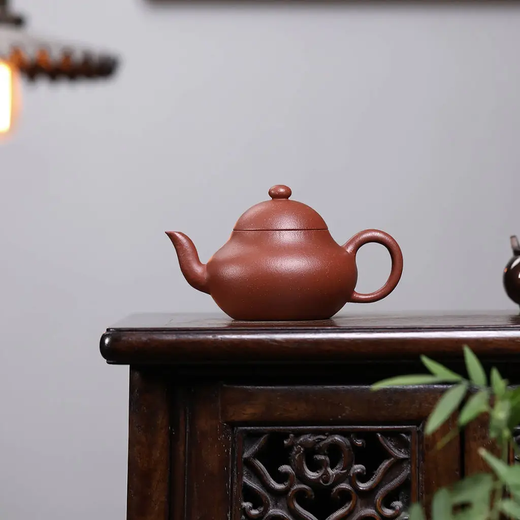 矮梨·阿俊自营·紫砂壶·原矿红降坡·160CC左右