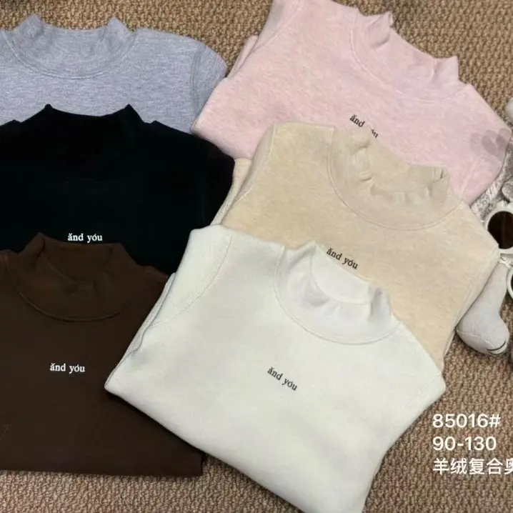 秋冬新款儿童长袖圆领保暖T恤打底衫