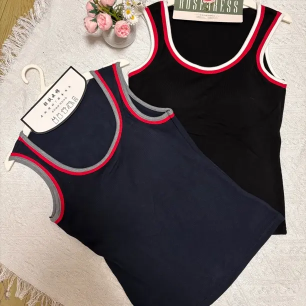 MB-001秋冬新款磨毛固定乳胶杯修身显瘦气质款背心