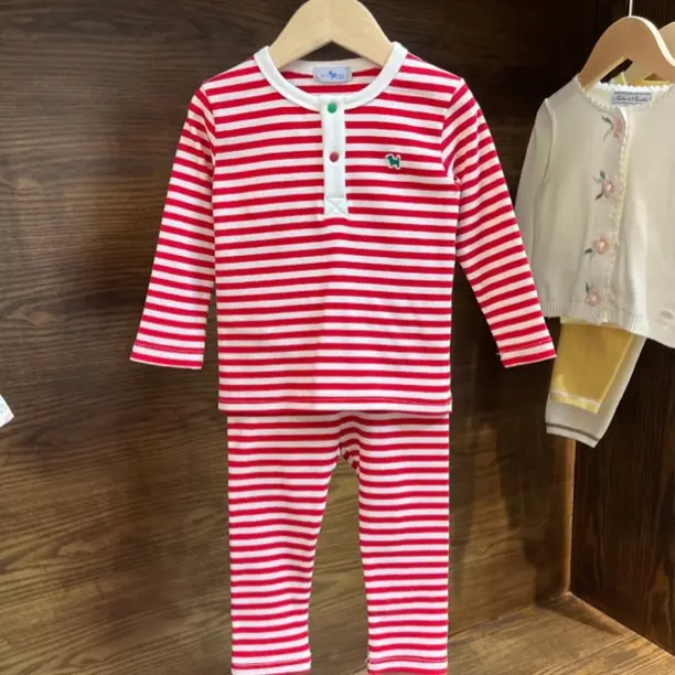 新年款纯棉加厚儿童长袖保暖家居服套装