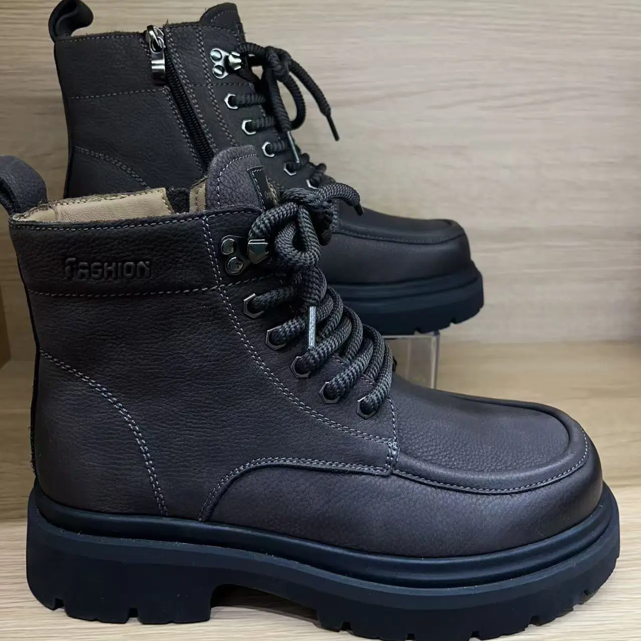 ZZJD716D38户外靴系带潮流风擦色皮马丁靴短靴休闲鞋雪地靴