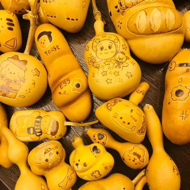 葫芦烙画雕刻手手作文玩葫芦手把件