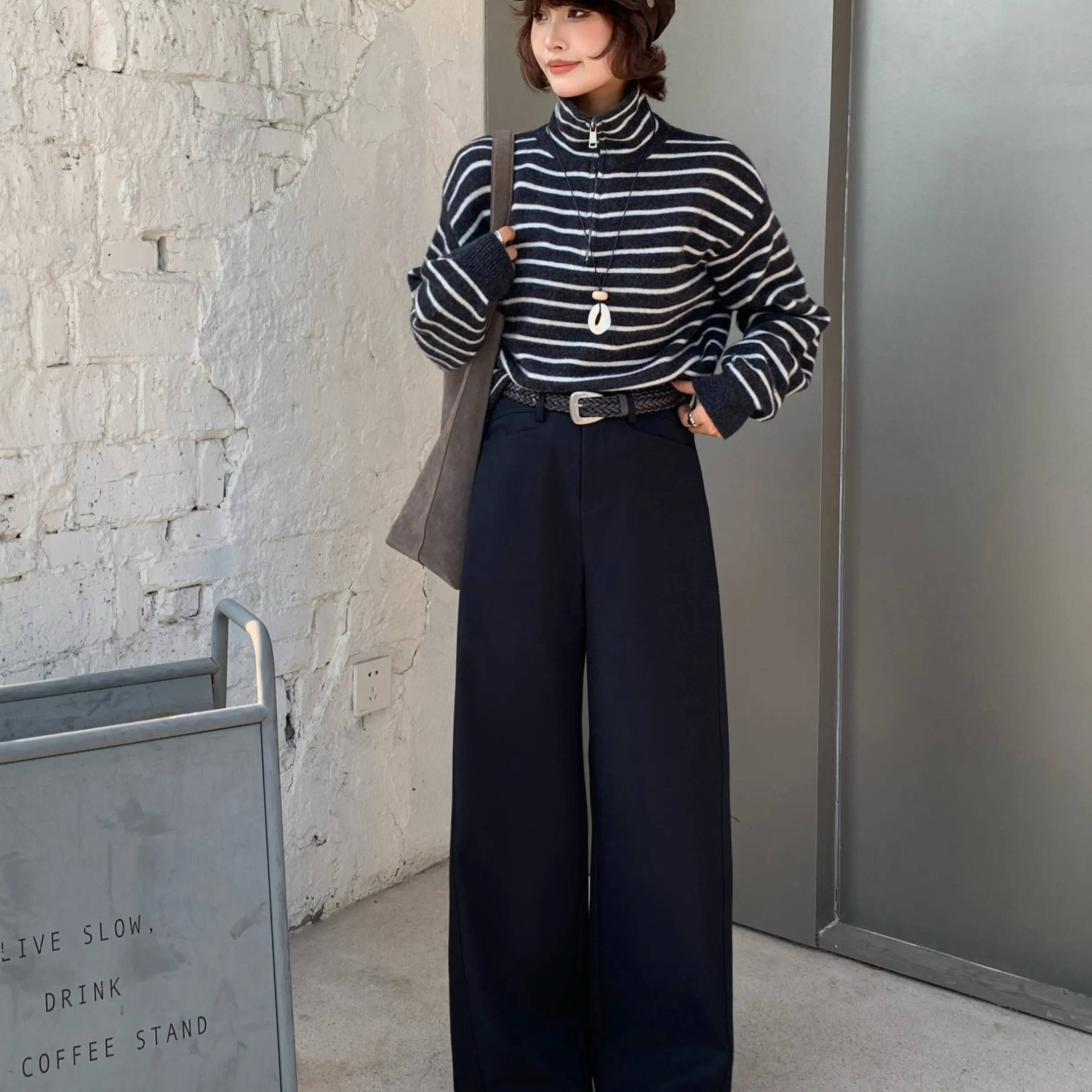 秋冬女士直筒裤显瘦休闲百搭