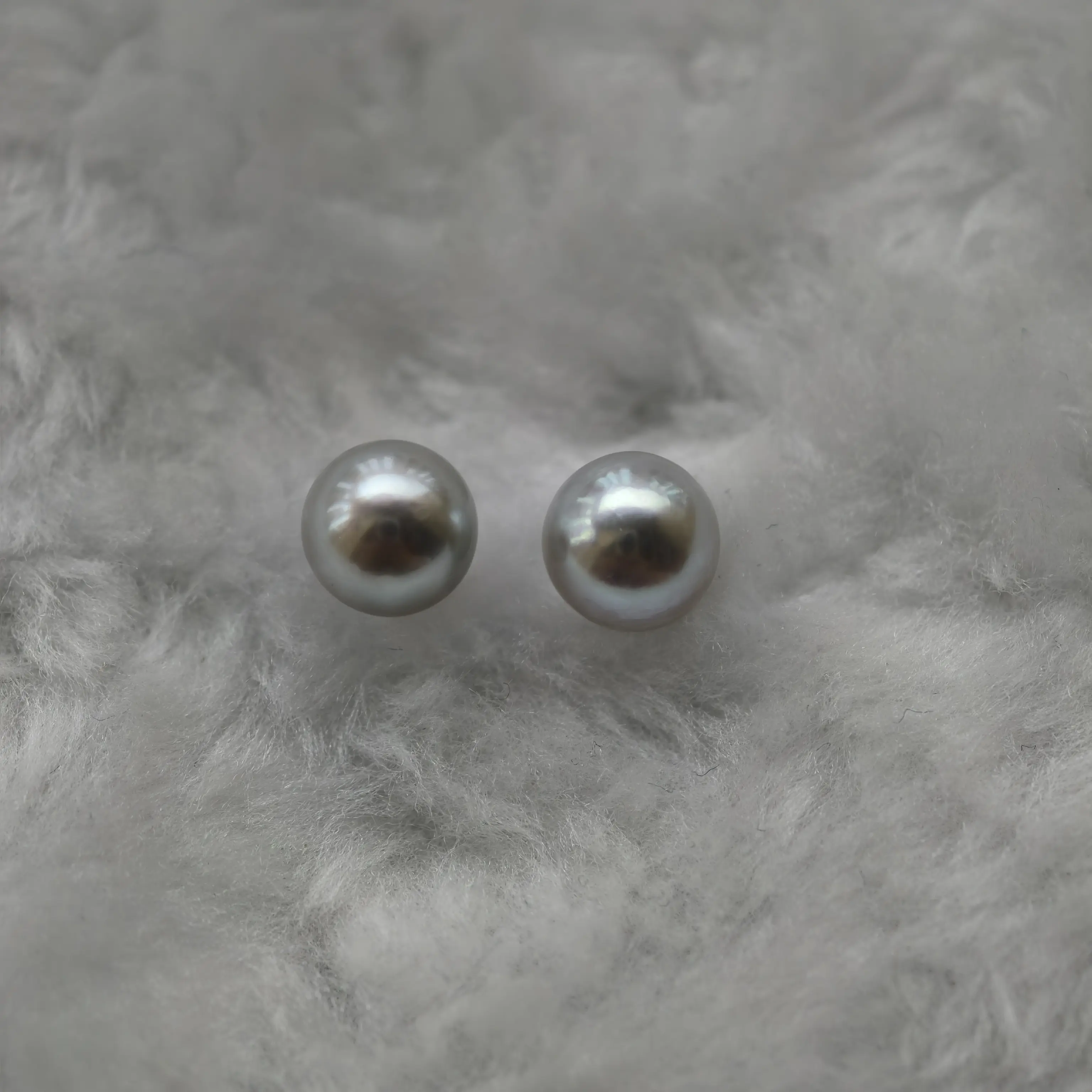 天然海水真多麻珍珠s925银耳钉极强光珍珠简单百搭珍珠耳饰