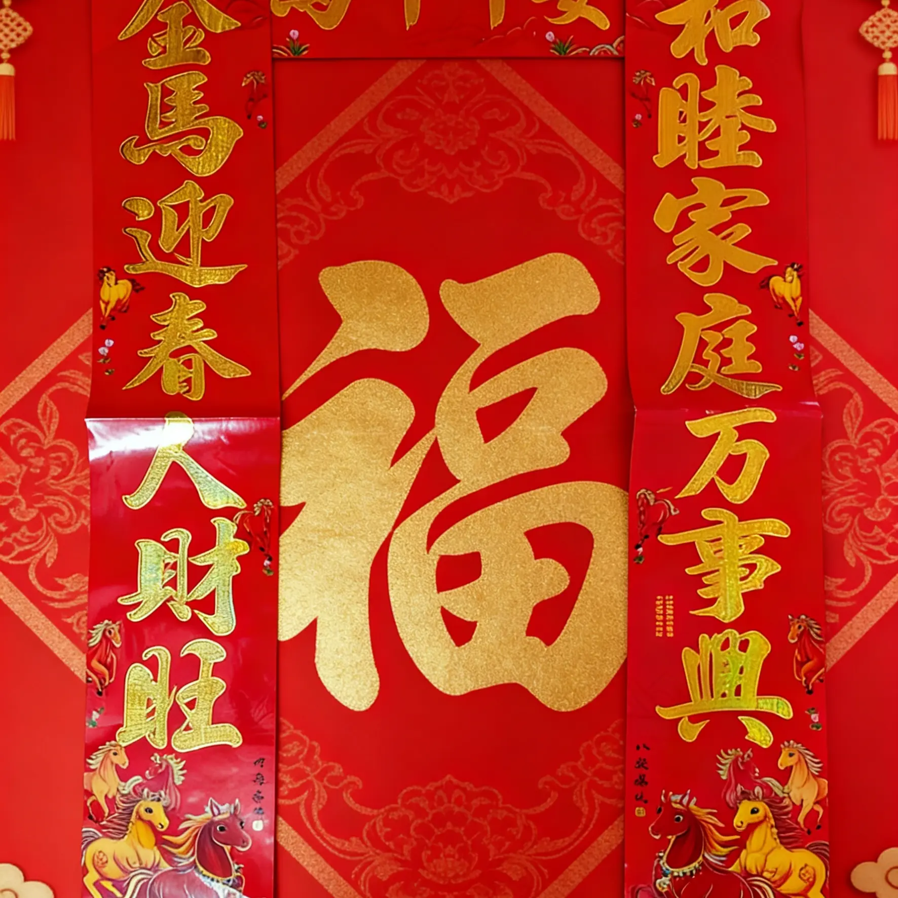 2026马年新款烫金对联 福利款8件套