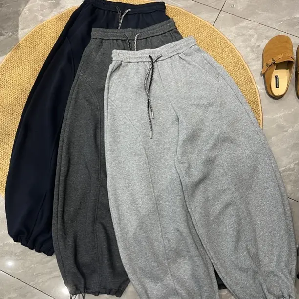 25820新款秋冬弯刀束脚阔腿休闲裤百搭时尚裤