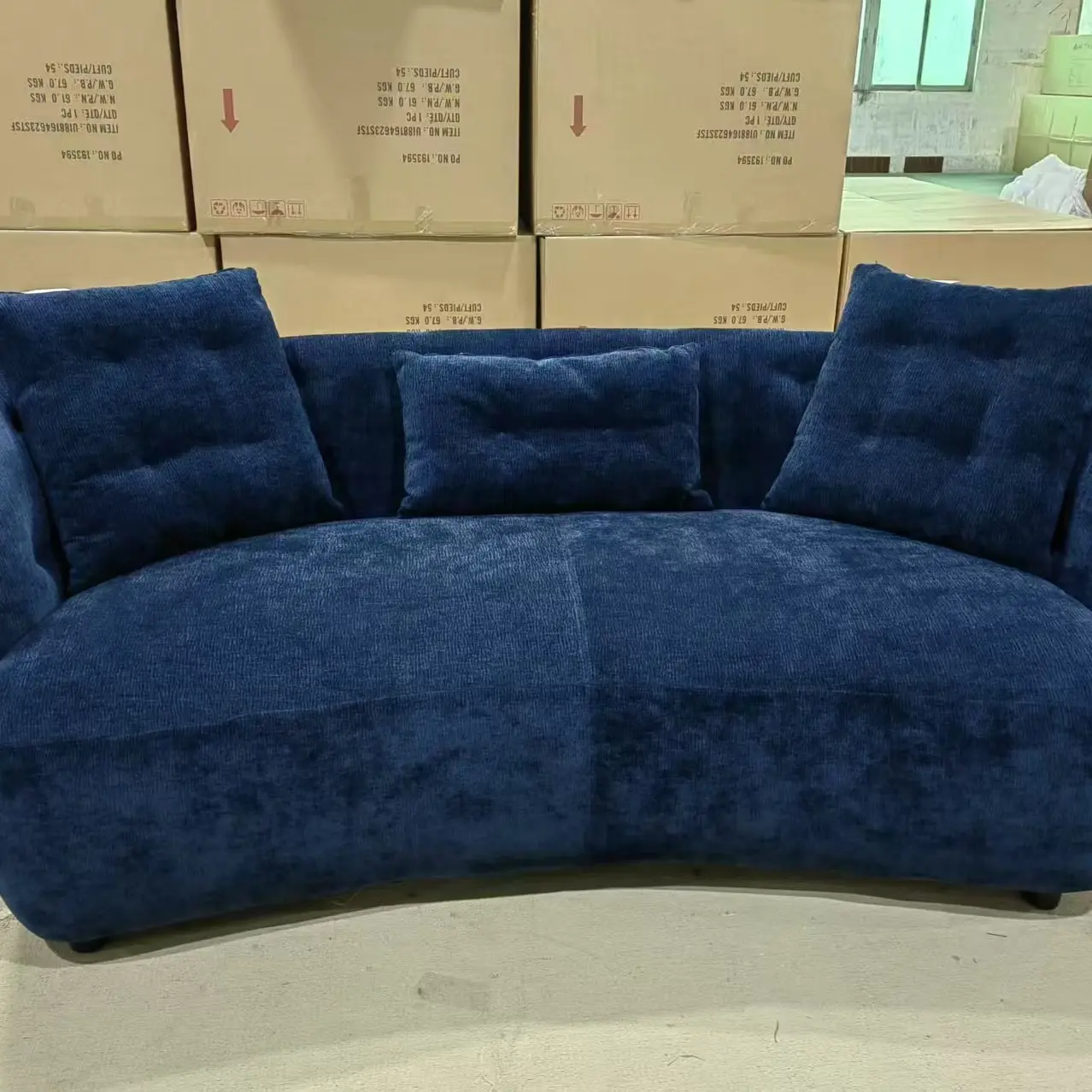 现代简约风布艺沙发客厅复古网红时尚休闲长椅子208*102*73