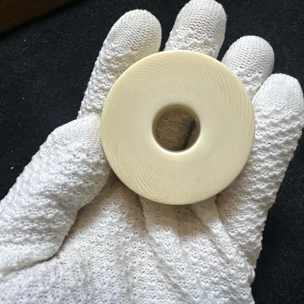 天然猛犸牙精工实心牙饼子工艺品