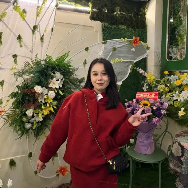 韩版红色半拉链长袖加绒加厚卫衣女秋冬宽松百搭上衣