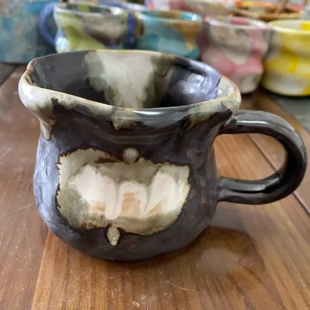 景德镇手作高温少女心ins风陶瓷复古马克杯