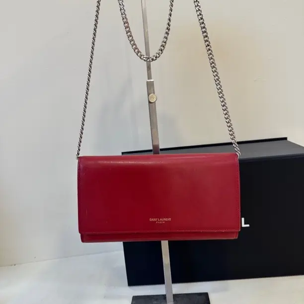 95新 YSL/圣罗兰 95新 圣罗兰红色钱包