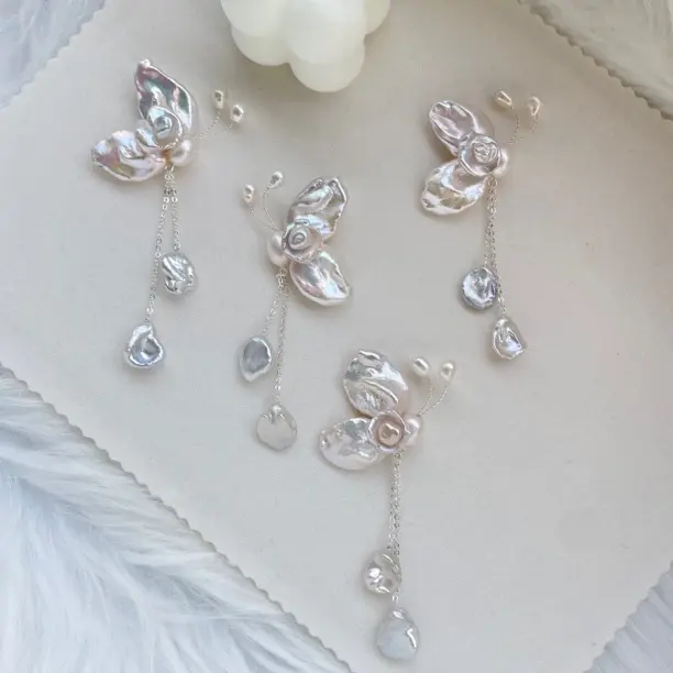 铜合金吊坠 手工蝴蝶1只项链吊坠胸针气质超仙百搭国风