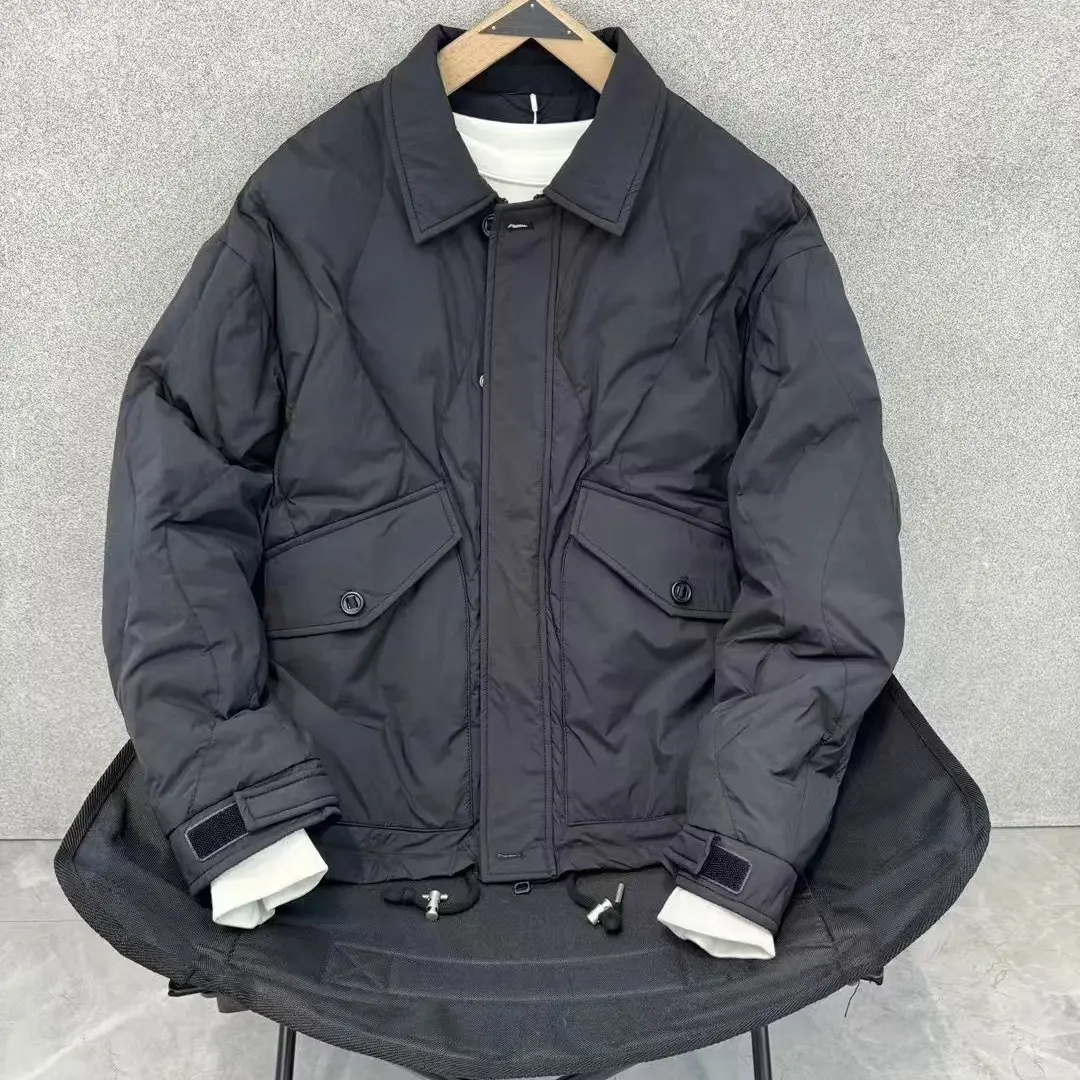 【MOSHOU默首】翻领工装口袋轻薄款羽绒