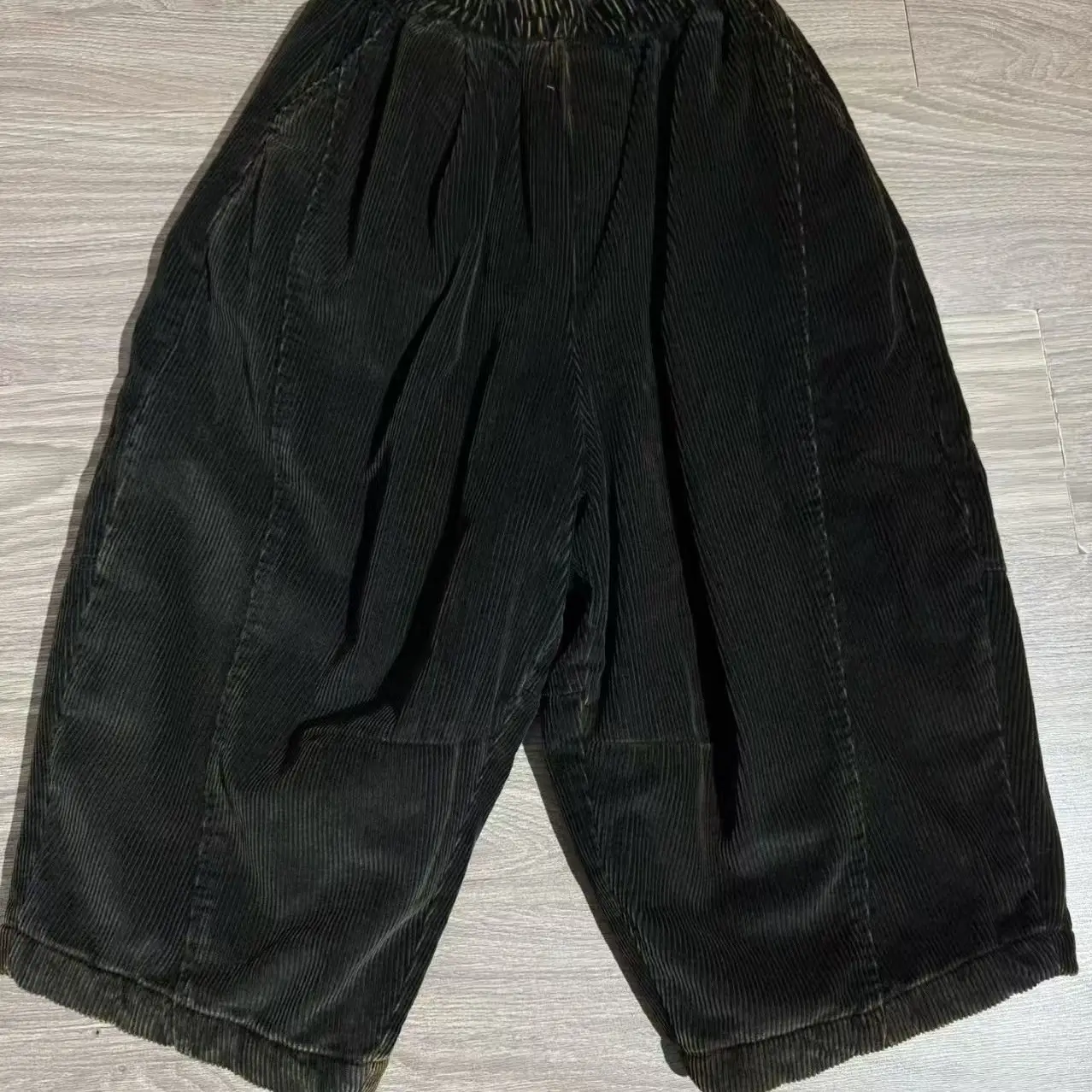冬季加棉炒色灯芯绒宽松显瘦八分靴裤休闲百搭