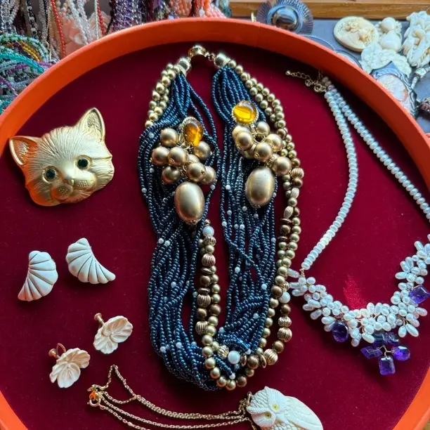 合金琉璃珐琅 复古民族风手工编织气质轻奢百搭毛衣链挂饰