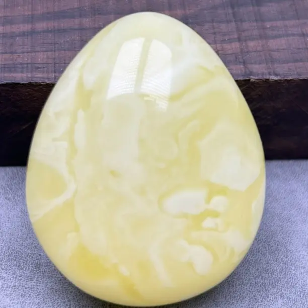 天然原矿浓蜡白花饱满立体水滴吊坠46.3*37.9*26.2mm